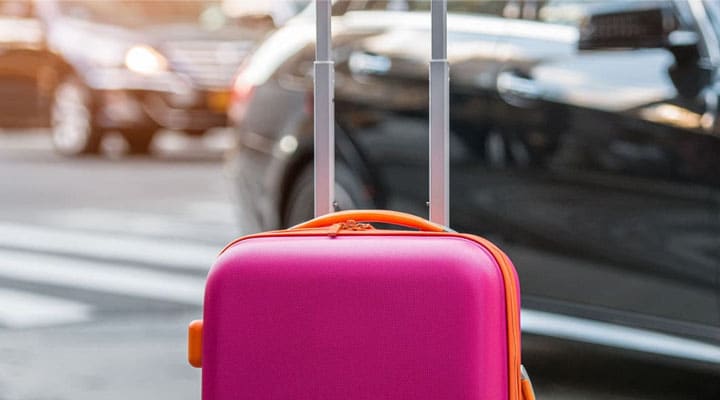 Airport transfer car operating across Surrey
