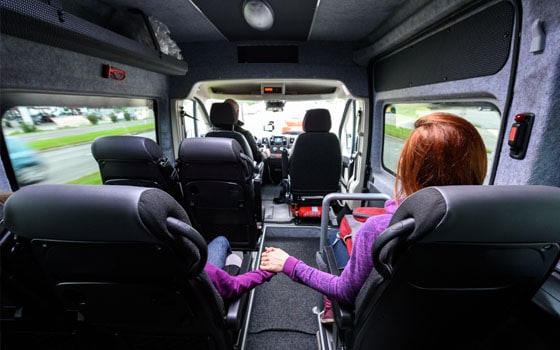 Local airport transfer service vehicle